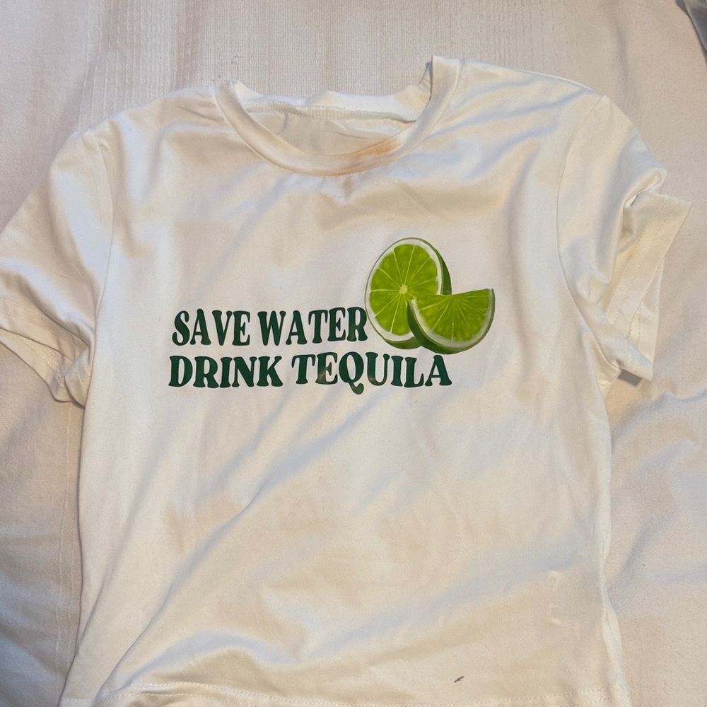 Edikted White Tee with Lime Graphic